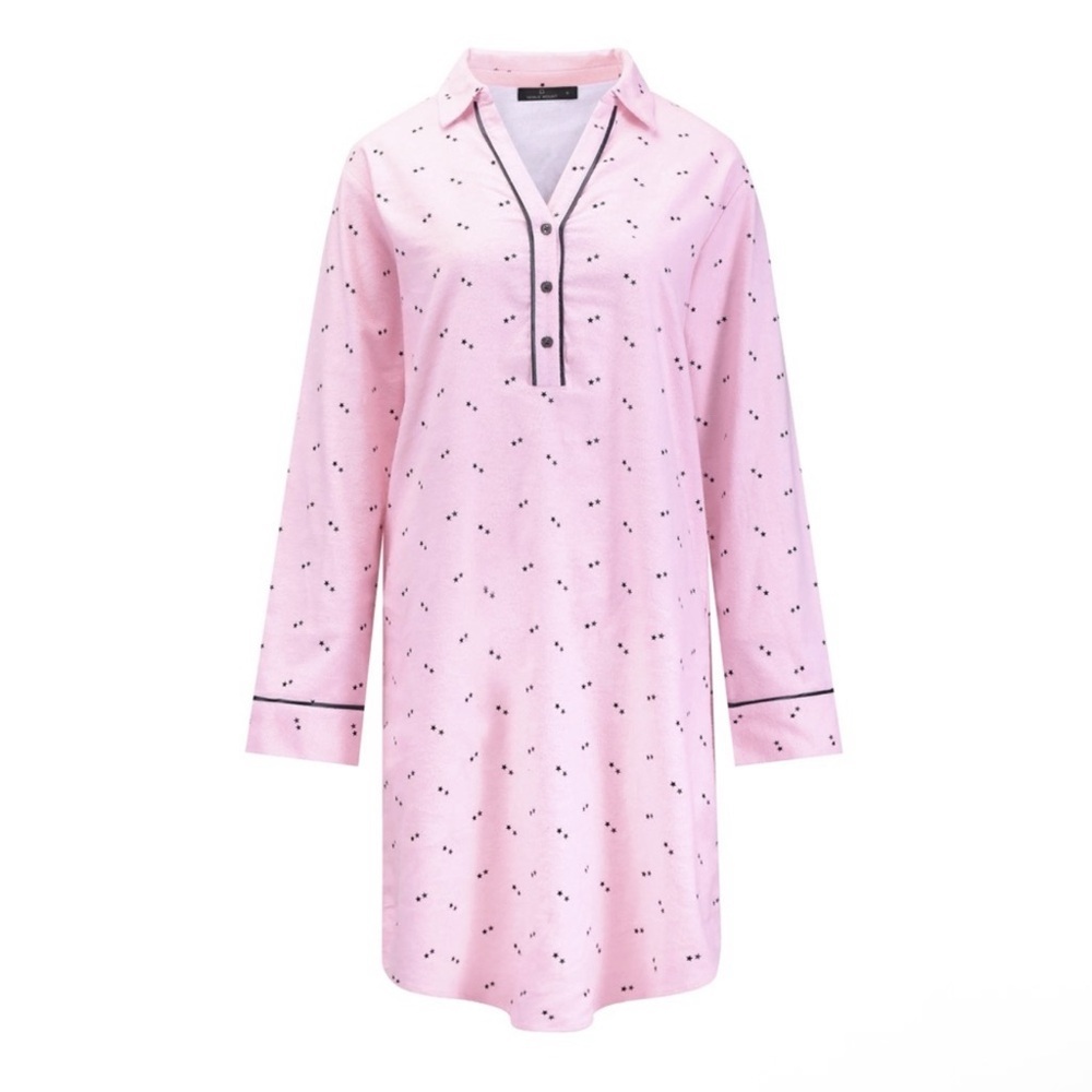 NOBLE MOUNT Women's Pink Nightshirt Size Large NWT